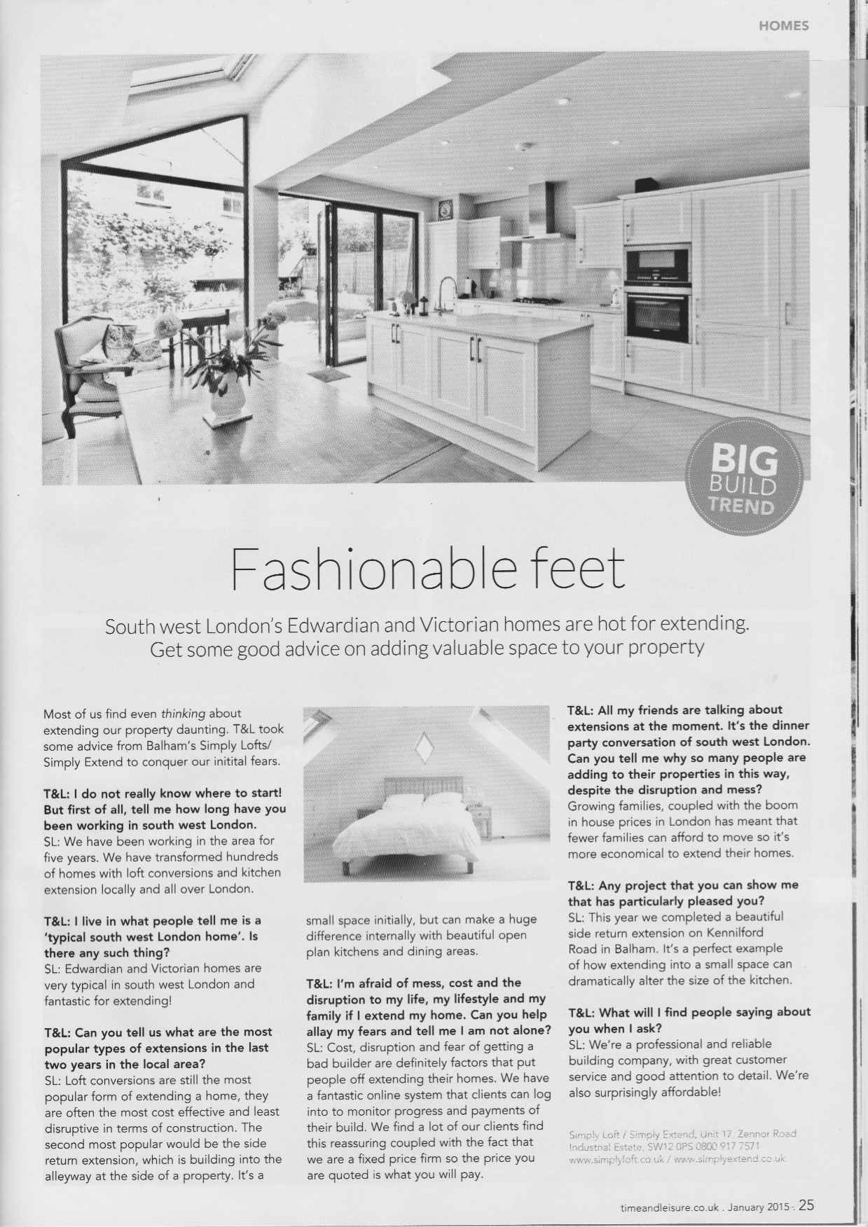 time and leisure simply loft Jan 2015