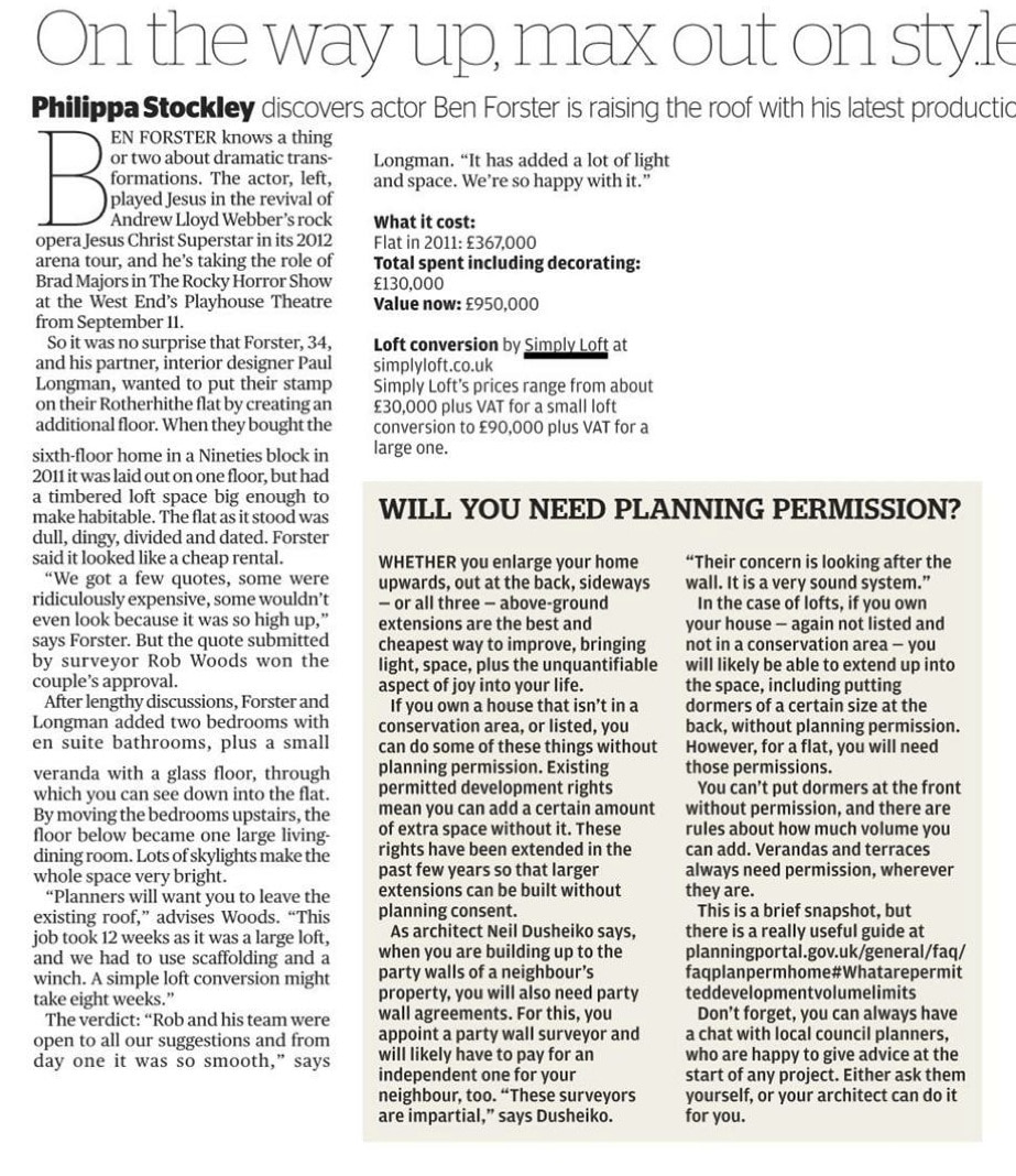 Simply Loft Evening Standard 260815