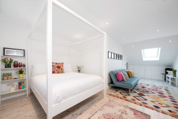 Loft Conversion Bedroom and living area | Simply Loft | London
